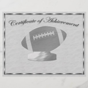 Silver Football Certificate of Achievement Flyer