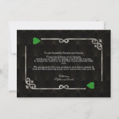 Silver Forest Groen Casino Vegas Poker Bruiloft Bedankkaart (Achterkant)