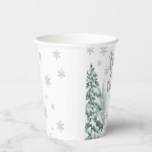 Silver Forest Winter Baby shower papieren beker (Rechts)