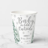 Silver Forest Winter Baby shower papieren beker (Voorkant)