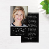 Silver Forever in Our Hearts Memorial Kaart (Bureau)