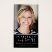 Silver Forever in Our Hearts Memorial Kaart (Voorkant)