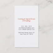 SILVER FORK op DONKER SINAASAPPEL Visitekaartje (Achterkant)