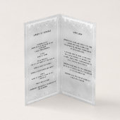 Silver foto glitter sparkles begrafenis kaart (Binnen)