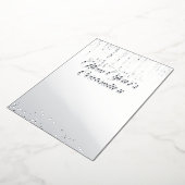 Silver Fouled New Year's Celebration Invite Folie Feestdagenkaart (Gedraaid)