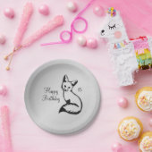 Silver Fox Birthday Borden Papieren Bordje (Feest)