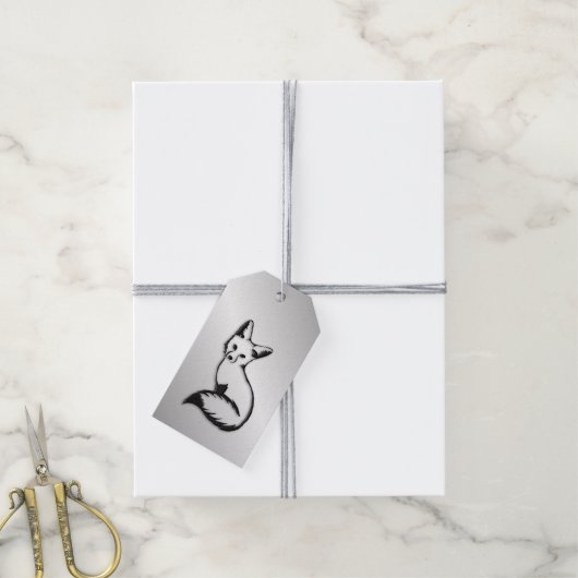 Silver Fox Cadeaulabel (Met Touw)