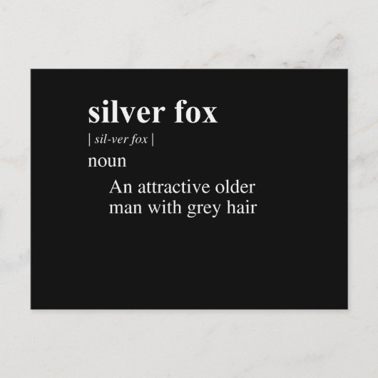 SILVER FOX DEFINITIE BRIEFKAART (Voorkant)
