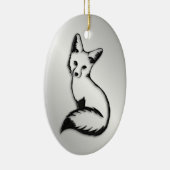 Silver Fox Keramisch Ornament (Rechts)