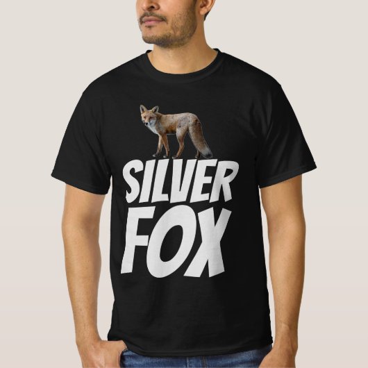 SILVER FOX mannen vader opa T-shirts (Voorkant)