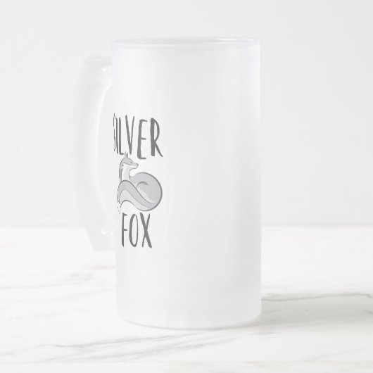Silver Fox Matglas Bierpul (Voorkant links)