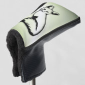 Silver Fox over Groen Golfheadcover (3/4 voorkant)
