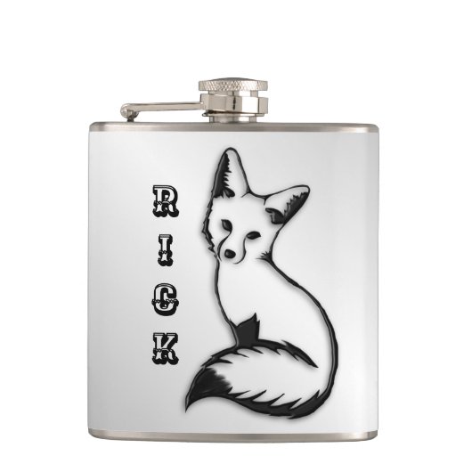 Silver Fox, persoonlijk Heupfles (Voorkant)
