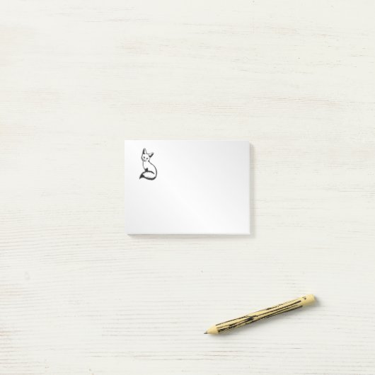 Silver Fox Post-it® Notes (Op bureau)