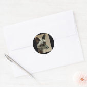 Silver Fox Ronde Sticker (Envelop)