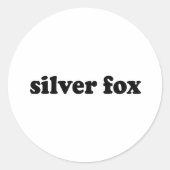 SILVER FOX RONDE STICKER (Voorkant)