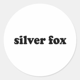 SILVER FOX RONDE STICKER