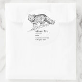 SILVER FOX RONDE STICKER (Tas)