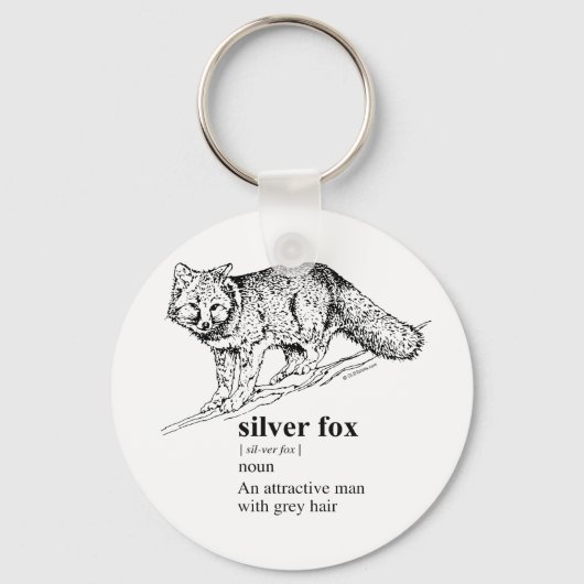SILVER FOX SLEUTELHANGER (Voorkant)