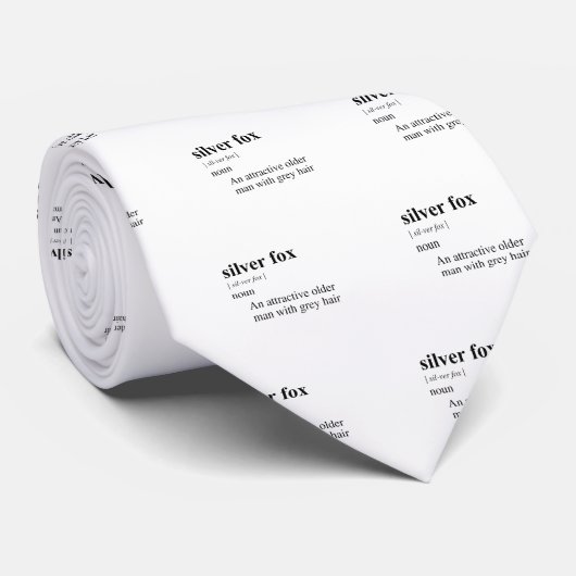 SILVER FOX STROPDAS (Opgerold)