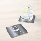 Silver fox verjaardagsbaard mannen grijze trendy kartonnen onderzetters (Insitu)