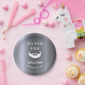 Silver fox verjaardagsbaard mannen grijze trendy papieren bordje (Feest)