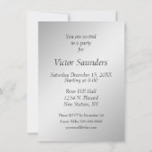 Silver Fox Verjaardagsfeestuitnodiging Kaart (Achterkant)