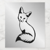 Silver Fox Wijn Etiket (Enkel label)