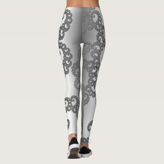 Silver Fractal Art #1 Mam Leggings (Achterkant)
