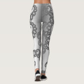 Silver Fractal Art Leggings (Achterkant)