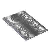 Silver Fractal Art Notitieboek (Rechterzijde)