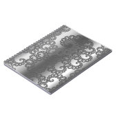 Silver Fractal Art Notitieboek (Linkerzijde)