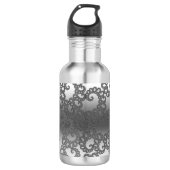 Silver Fractal Art Roestvrij stalen flesje Waterfles (Voorkant)
