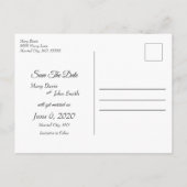 Silver Fractal Save the Date Briefkaart (Achterkant)