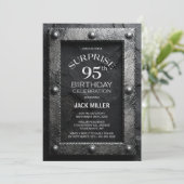 Silver Frame Black Slate Surprise 95th Birthday Kaart (Staand voorkant)
