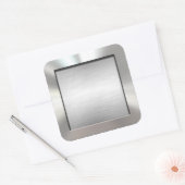 Silver Framed Brushed Metal Stickers (Envelop)