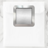Silver Framed Brushed Metal Stickers (Tas)