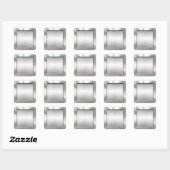 Silver Framed Brushed Metal Stickers (Vel)