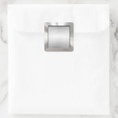 Silver Framed Brushed Metal Stickers (Tas)