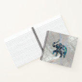 Silver Framed Elephant op Abalone en Pearl Notitieboek (Binnen)