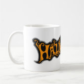 Silver Framed Happy Halloween Ruby Eyed Pumpkin Koffiemok (Links)