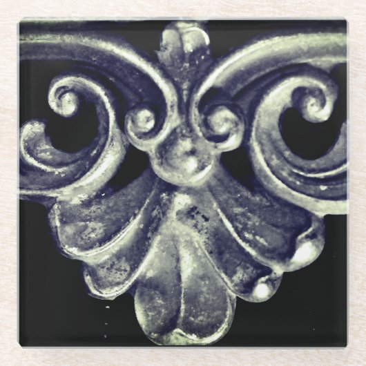 Silver French Lijst Glazen Onderzetter (Voorkant)