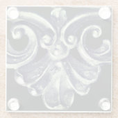 Silver French Lijst Glazen Onderzetter (Achterkant)