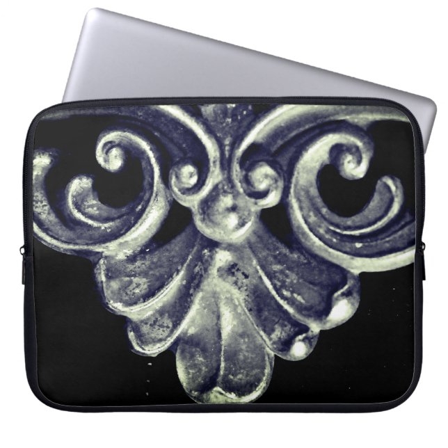 Silver French Lijst Laptop Sleeve (Voorkant)