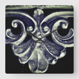 Silver French Lijst Vierkante Klok