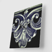 Silver French Lijst Vierkante Klok (Hoek)