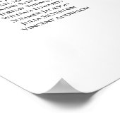 Silver Frills 15 Table Wedding Seating Chart White Poster (Hoek)