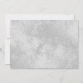 Silver Frills Navy Blue Wedding Rehearsal & Dinner Kaart (Achterkant)