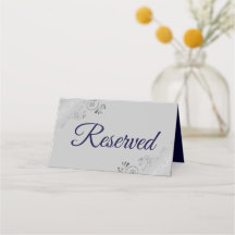Silver Frills Navy & Grey Elegant Wedding Reserved