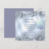 Silver Frost Decorst-kerstfeest Kaart (Voorkant / Achterkant)